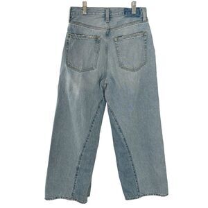 ETICA Devon Rework Jeans High Waist Wide Leg Cropped Distressed Sz 25